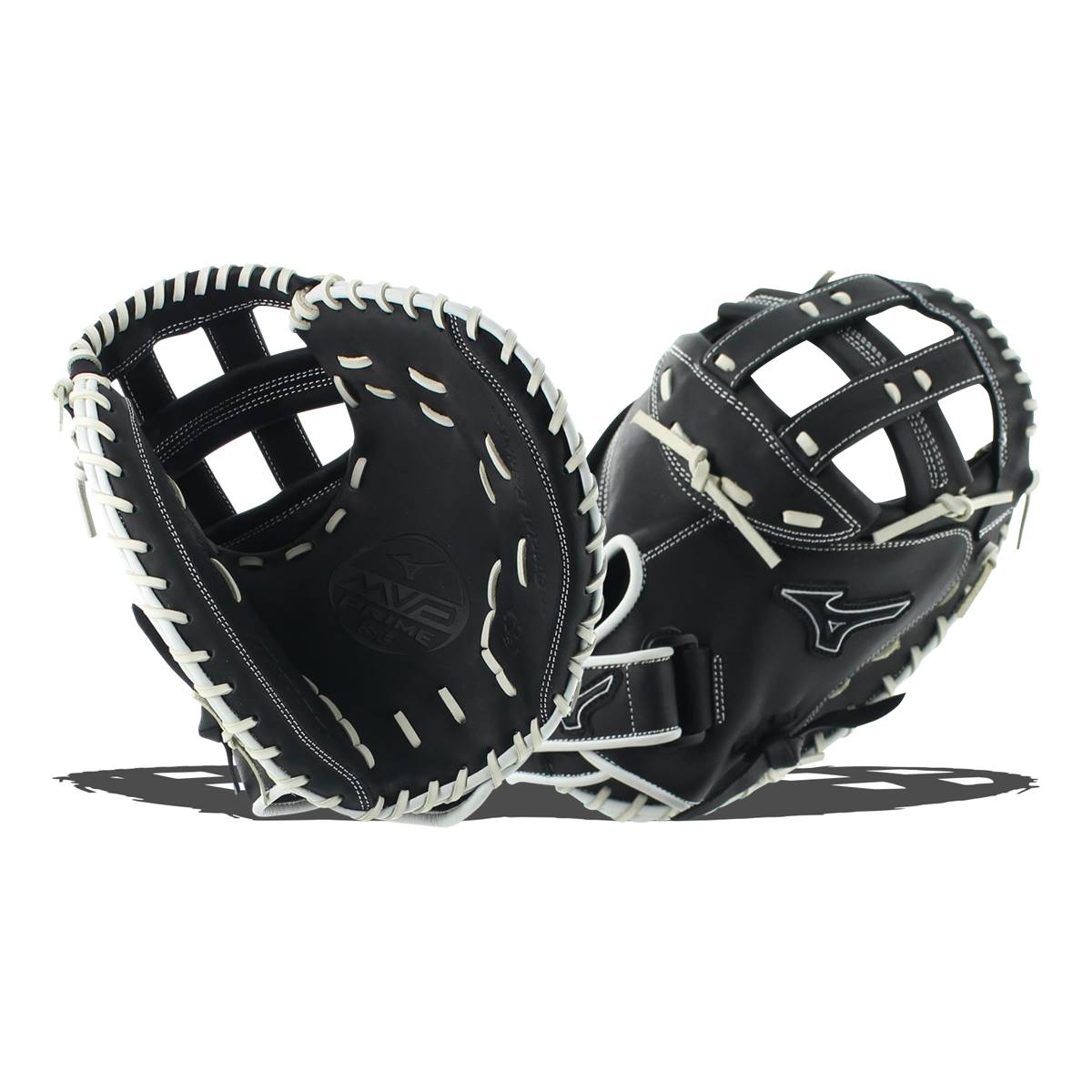 Mizuno MVP Prime SE 34" Fastpitch Softball Catcher's Mitt: GXS50PSE6 Black / Silver: Image #315497