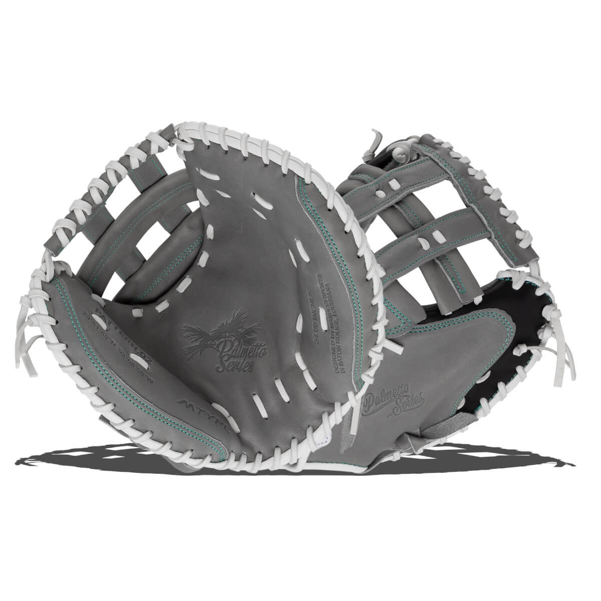 Marucci Palmetto 34" Fastpitch Softball Catcher's Mitt: MFG3PL240C2FP-GY: Image #446421