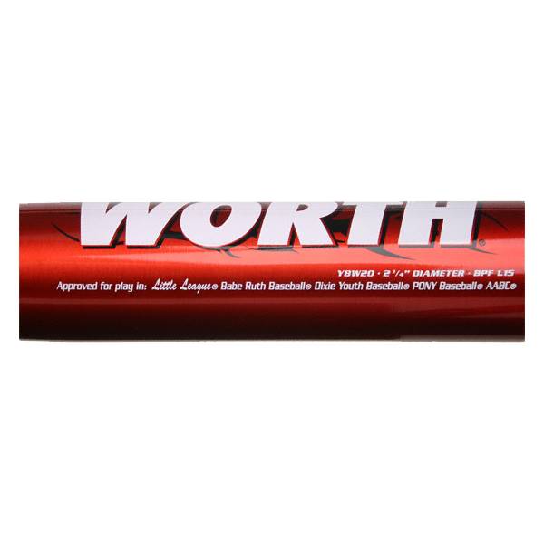WORTH WICKED -10 YOUTH BASEBALL BAT 28 INCH 18 OZ WORTH WICKED -10 YOUTH BASEBALL BAT 28 INCH 18 OZ