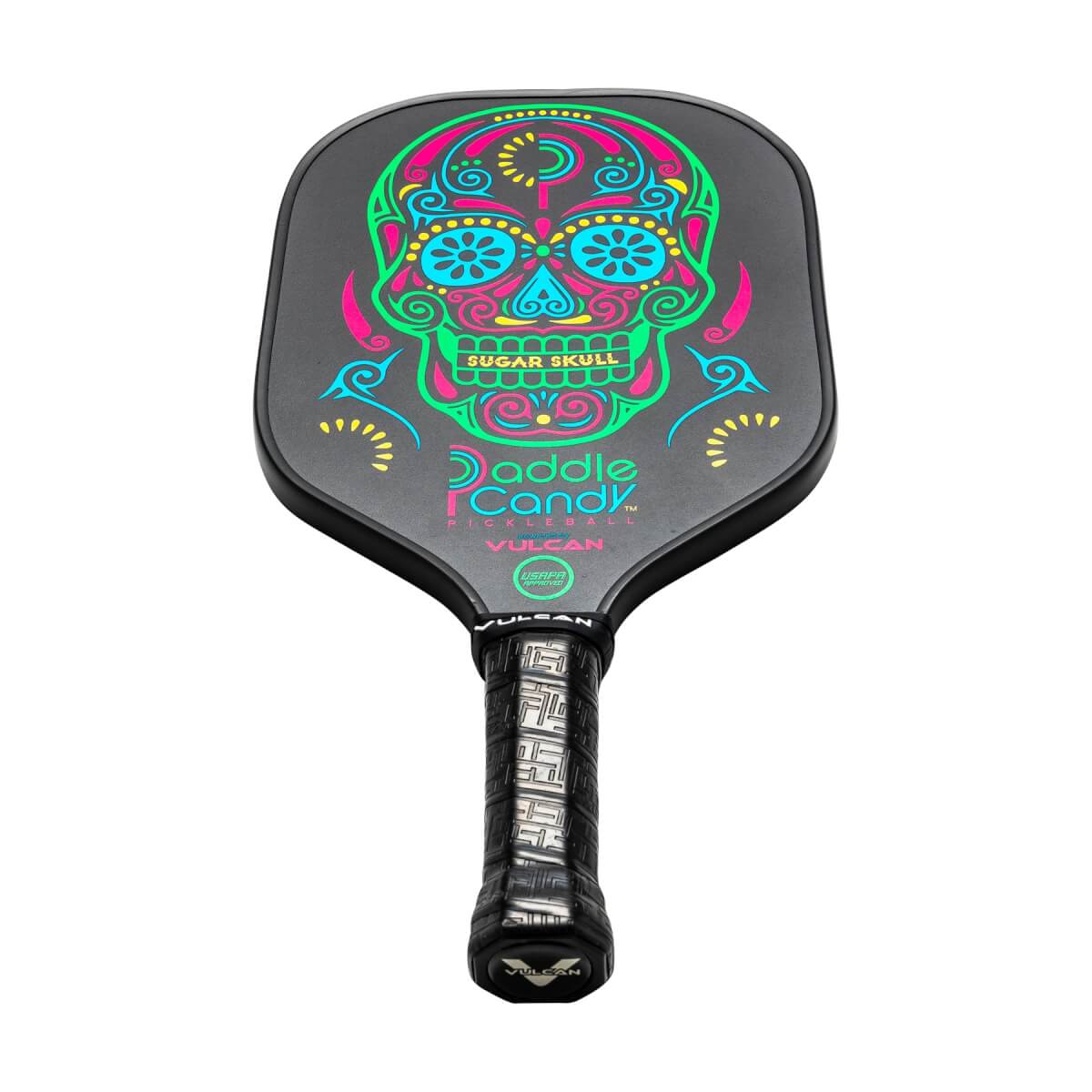 Vulcan Paddle Candy "Sugar Skull" Middleweight Carbon Fiber Pickleball Paddle: Image #431948