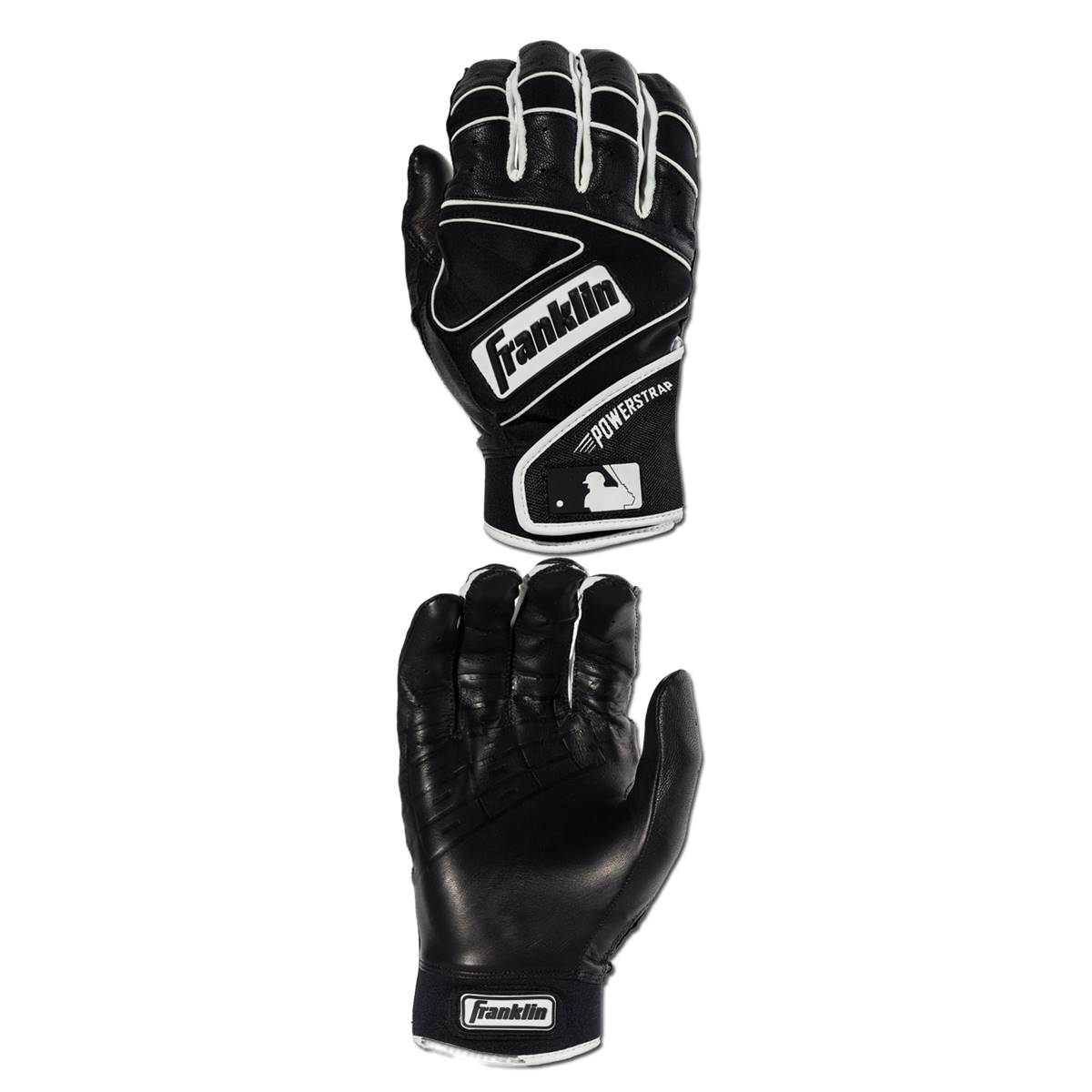 Franklin Powerstrap Batting Gloves Black