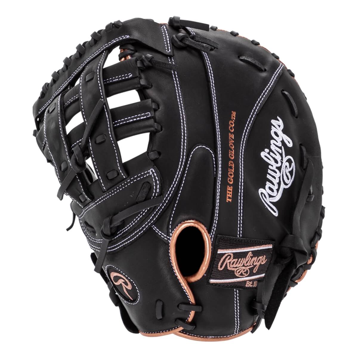 Rawlings R9 12.5" Fastpitch Softball First Base Mitt: RR9SBFBM-17B: Image #447623
