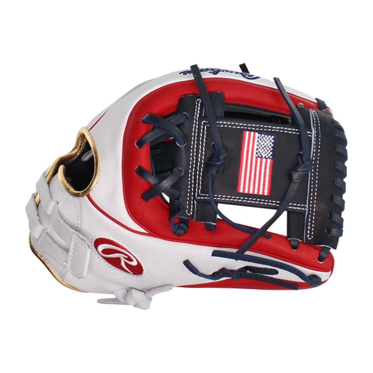 Rawlings Heart of the Hide LE Olympic Series 12" Fastpitch Softball Glove: PRO716SB-2USA: Image #383445
