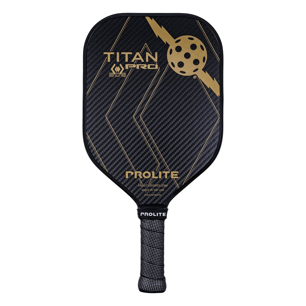 PROLITE Titan Pro Black Diamond Series Middleweight Carbon Fiber Pickleball Paddle: Image #400180