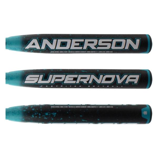 Batte De Baseball Anderson Techzilla -10 USSSA - Aluminium Noir Et Bleu