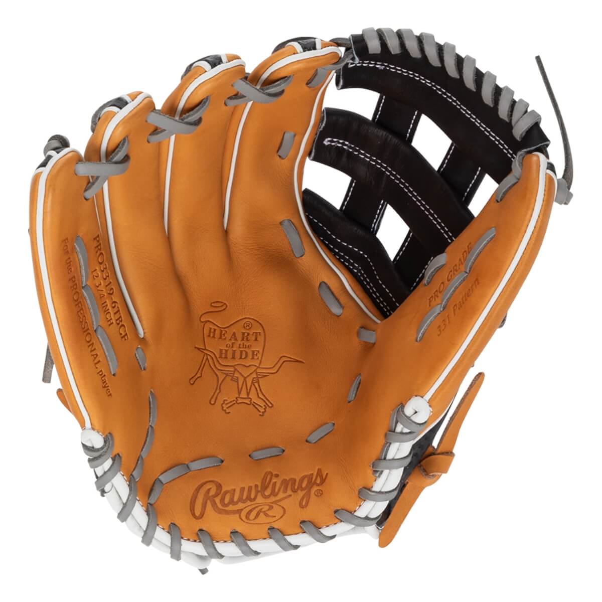 Rawlings Heart of the Hide Hyper Shell 12.75" Baseball Glove: PRO3319-6TBCF: Image #452688
