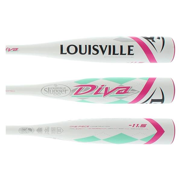 Louisville Slugger Diva 11.5 2 1/4" Youth Fastpitch Softball Bat