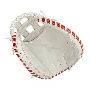 Mizuno MVP Prime SE 34'' Fastpitch Cather's Mitt: GXS50PSE8 White/Red: Image #380254