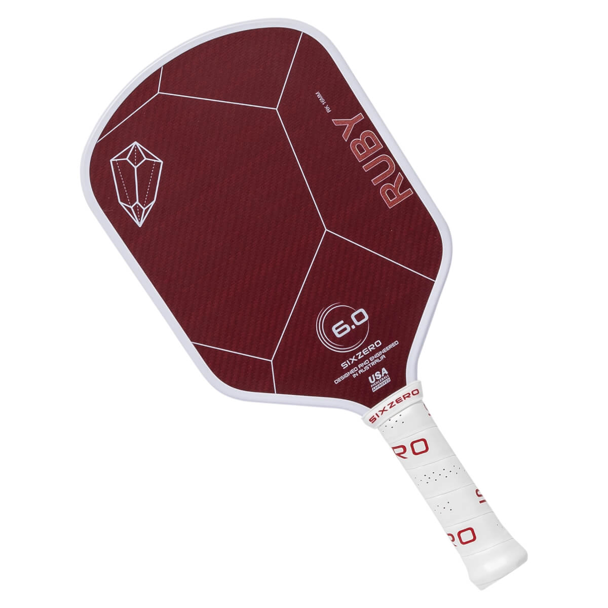 Six Zero Ruby 16mm Aramid Fiber Pickleball Paddle: Image #440551
