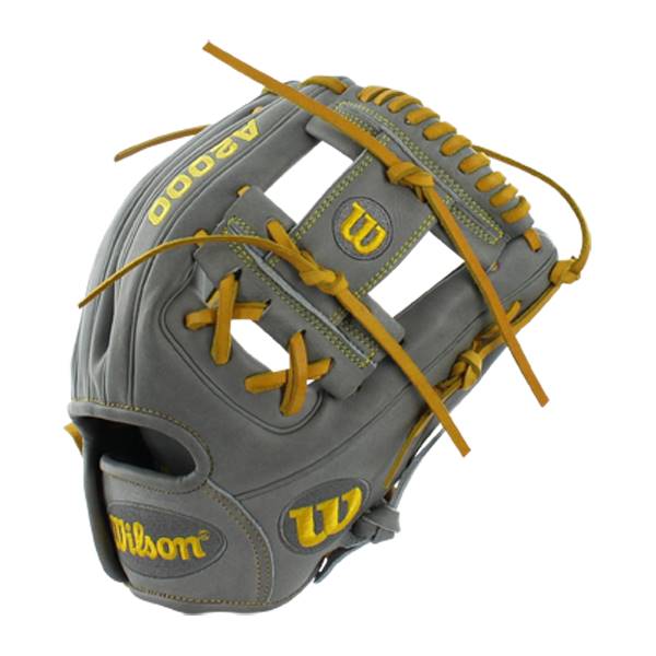 Wilson A2000 Series Custom Baseball Glove: A2000BBDP15GM Grey/Yellow: Image #309978