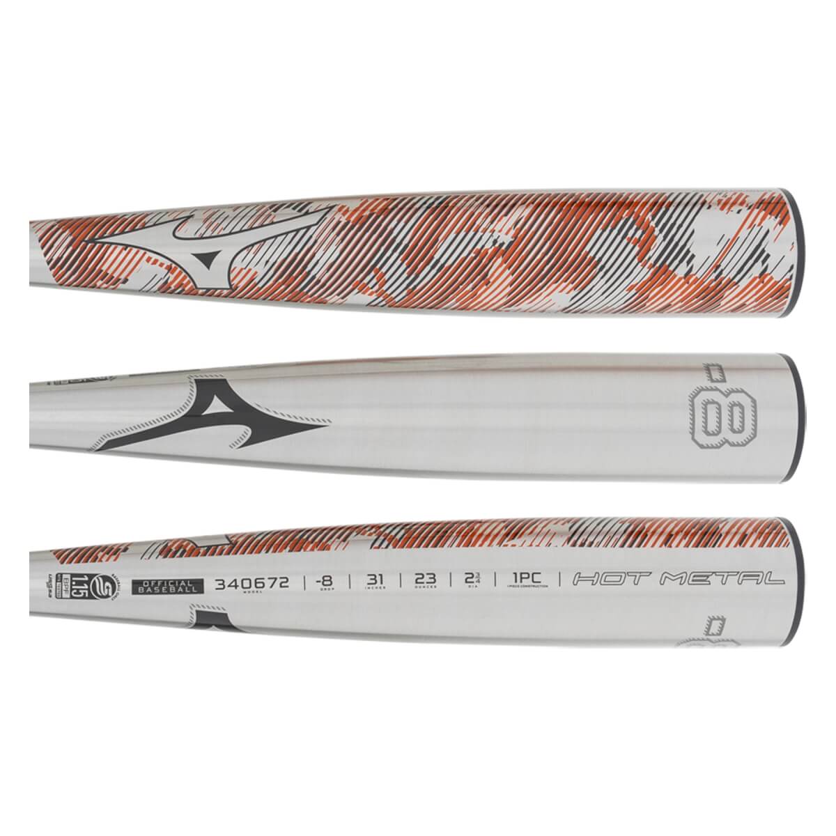 Mizuno Hot Metal -8 USSSA Baseball Bat: B24HM8: Image #440638