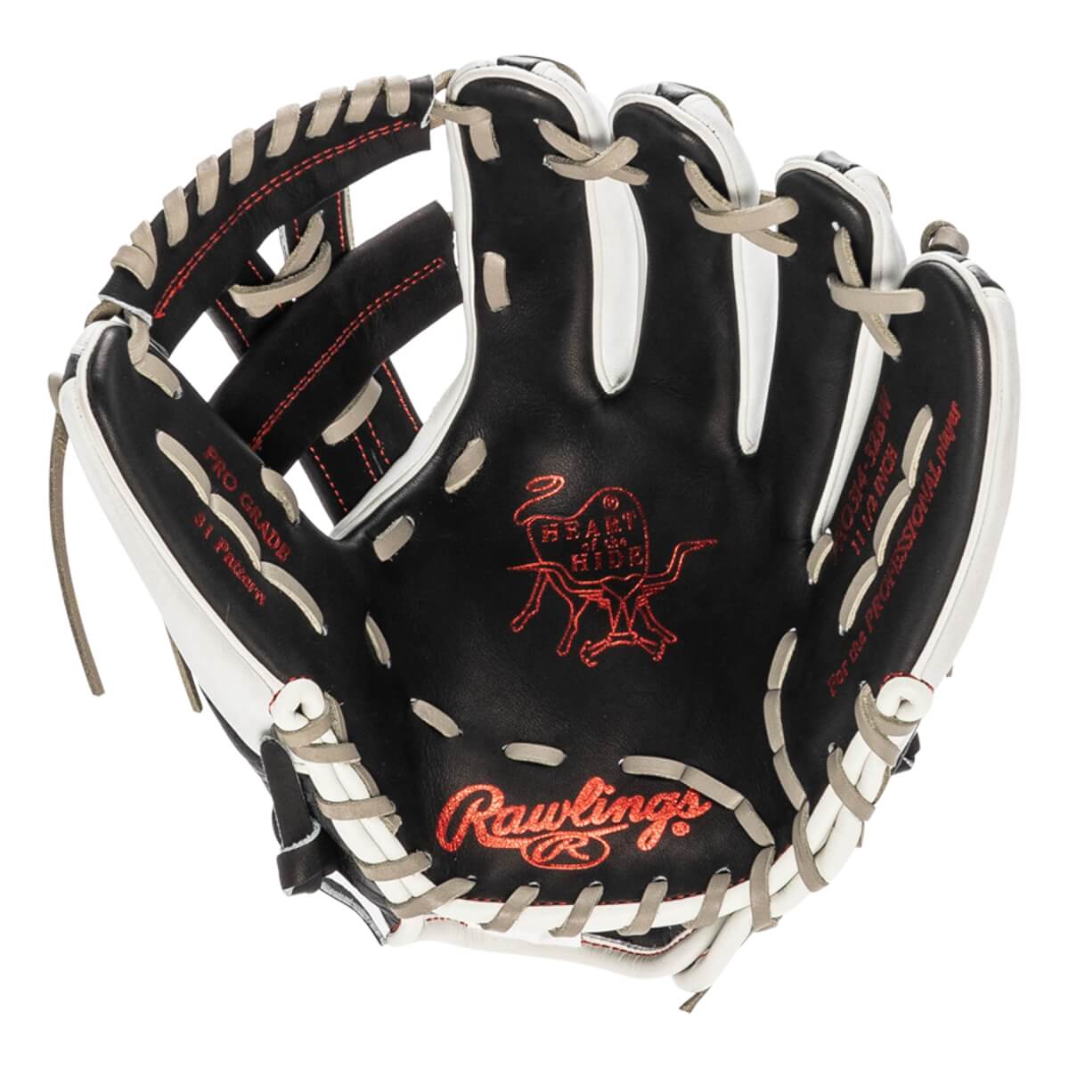 Rawlings Heart of the Hide Croc Skin 11.5" Baseball Glove: PRO314-32BW: Image #429053