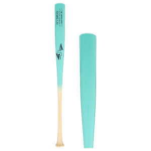 Front view of a teal baseball bat with "HYBRID MODEL RA13 -3 Maple Composite" and a Pinnacle Sports logo.