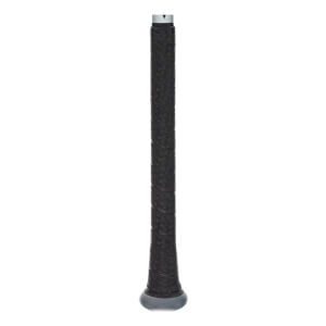 Close-up of the black handle featuring a textured honeycomb grip and a grey knob at the base.