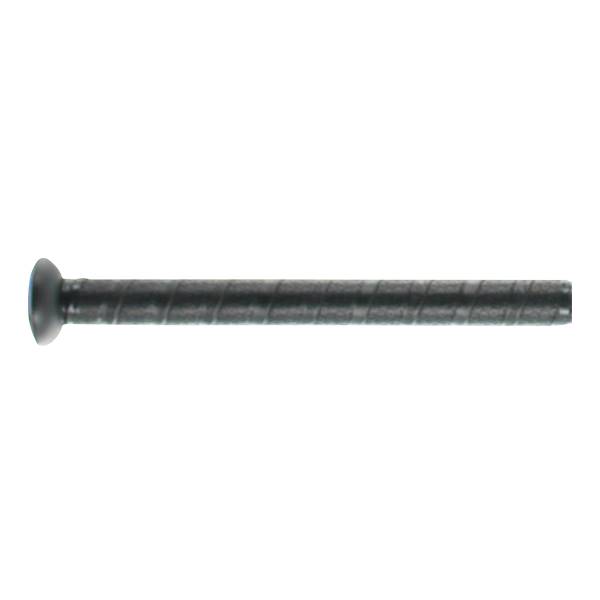 Side view of a black baseball bat with a textured grip and a rounded end cap.