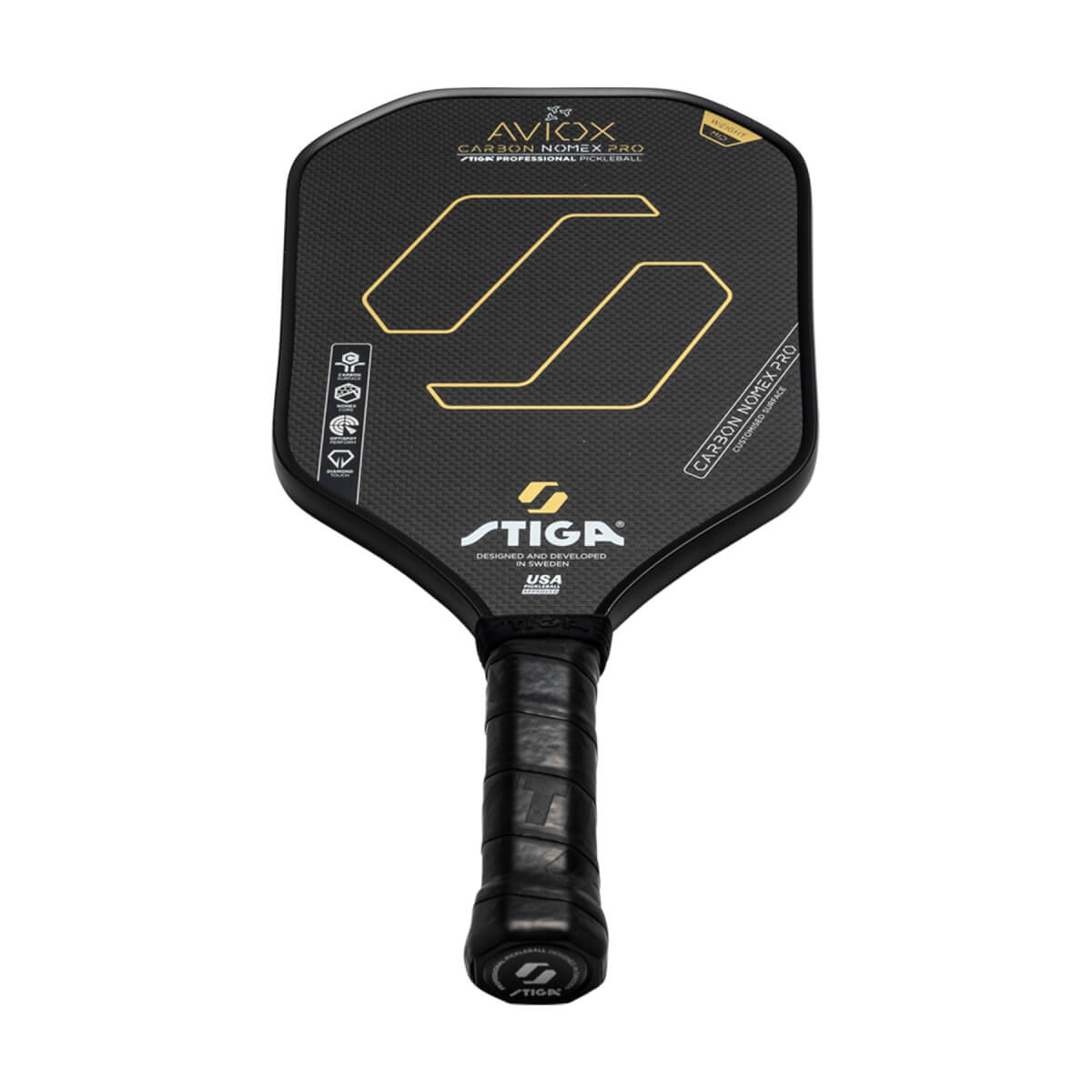 STIGA Aviox Carbon Nomex Pro Middleweight Carbon Fiber Pickleball Paddle: Image #422783