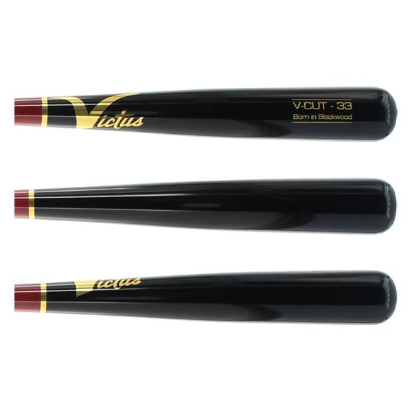 Victus VCut Hard Maple Wood Baseball Bat (VMR Black Gloss)