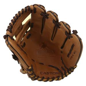 Interior view of a tan baseball glove with PREMIER SELECT and PSX 45 branding.