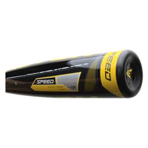 Side view of a black and yellow Easton Speed tee ball bat with SPEED and -13 visible.