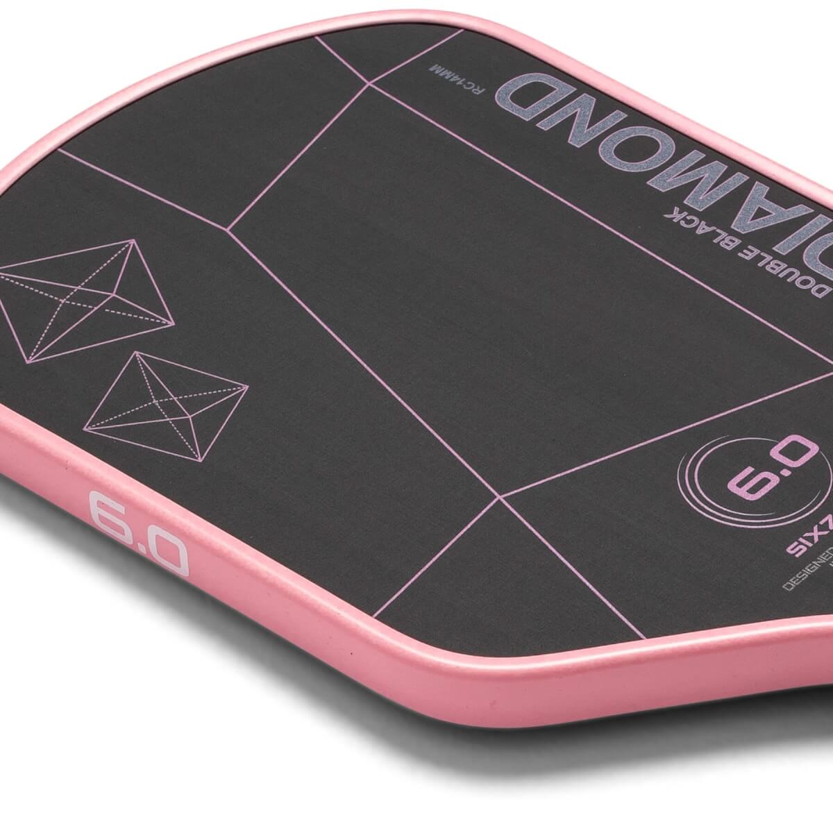 Six Zero Double Black Diamond Control 14mm Carbon Fiber Pickleball Paddle: Image #462279