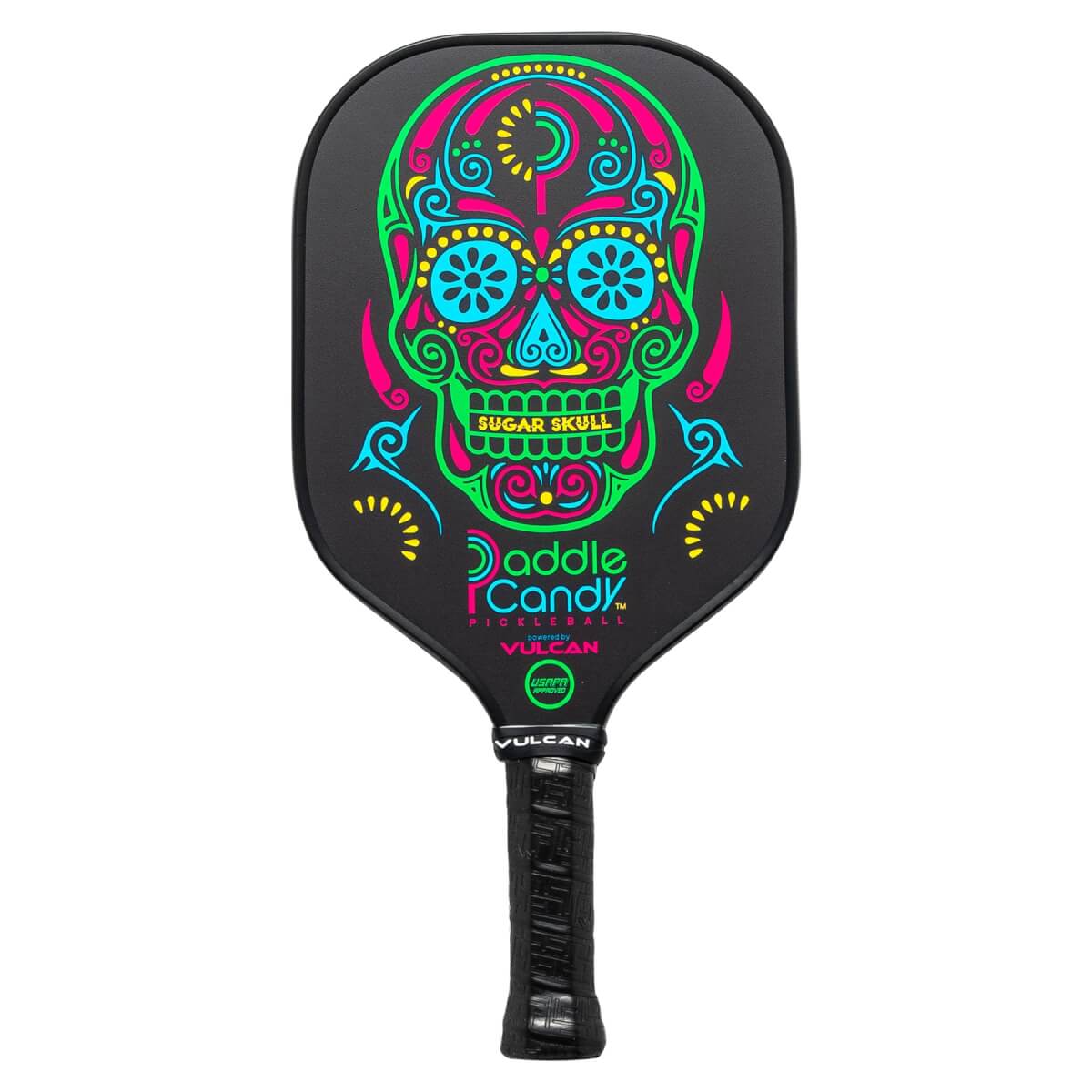 Vulcan Paddle Candy "Sugar Skull" Middleweight Carbon Fiber Pickleball Paddle: Image #431946