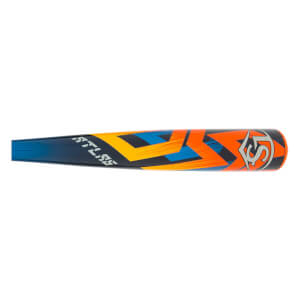Close-up side view of the barrel featuring the word "ATLAS" and an "LS" logo over vibrant orange, blue, and yellow geometric graphics.