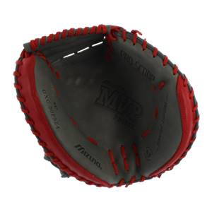 Mizuno MVP Prime SE Catchers Mitt: GXC50PSE4- Smoke/Red: Image #309151