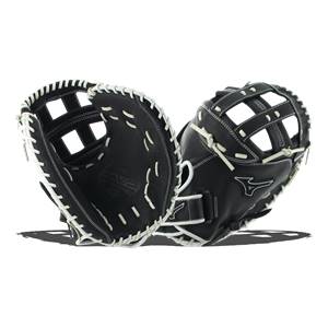 Mizuno MVP Prime SE 34" Fastpitch Softball Catcher's Mitt: GXS50PSE6 Black / Silver: Image #315497