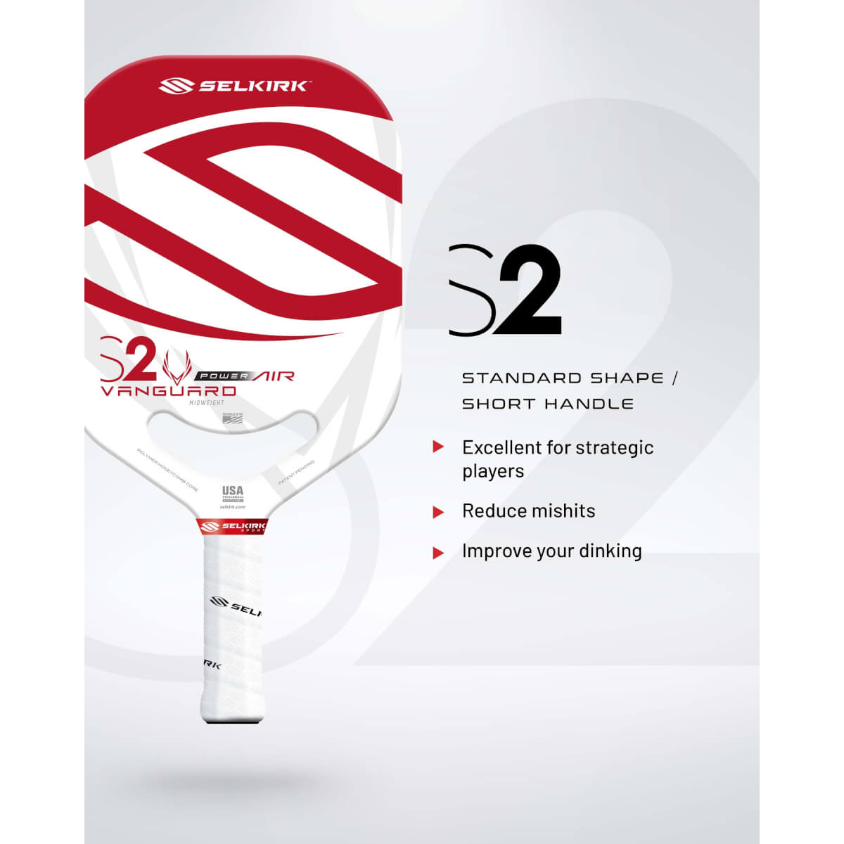 Selkirk VANGUARD Power Air S2 Carbon Fiber Pickleball Paddle: Image #428319