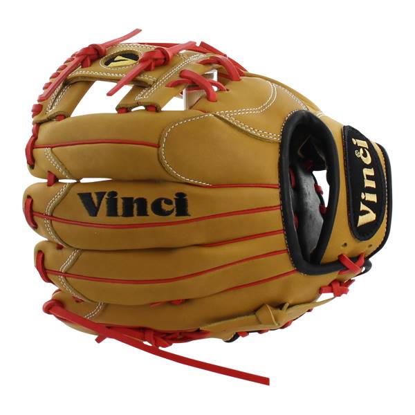 Vinci JBG EXCLUSIVE Baseball Glove Tan/Red with FREE GIFT: JV21: Image #309735