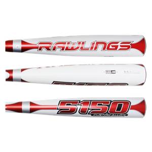 Batte Baseball Rawlings 5150 BBCOR 31/28, -3, Alliage Noir Rouge Blanc (adulte)