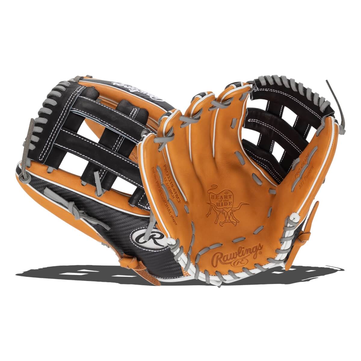 Rawlings Heart of the Hide Hyper Shell 12.75" Baseball Glove: PRO3319-6TBCF: Image #452687