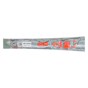 Side view of a baseball bat sealed in clear plastic packaging, showing a white label with BBLK15056464, red BBCOR .50 text, and Combat branding.