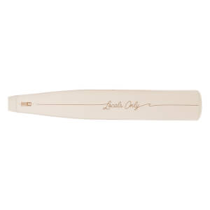 Side view of a cream-colored baseball bat with "Locals Only" and "BBCOR 50" text.