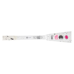 Side view of a white baseball bat with black splatter, showing the "Cookies N Cream" logo, "ALL NEW" text, and "BBCOR .50" label.
