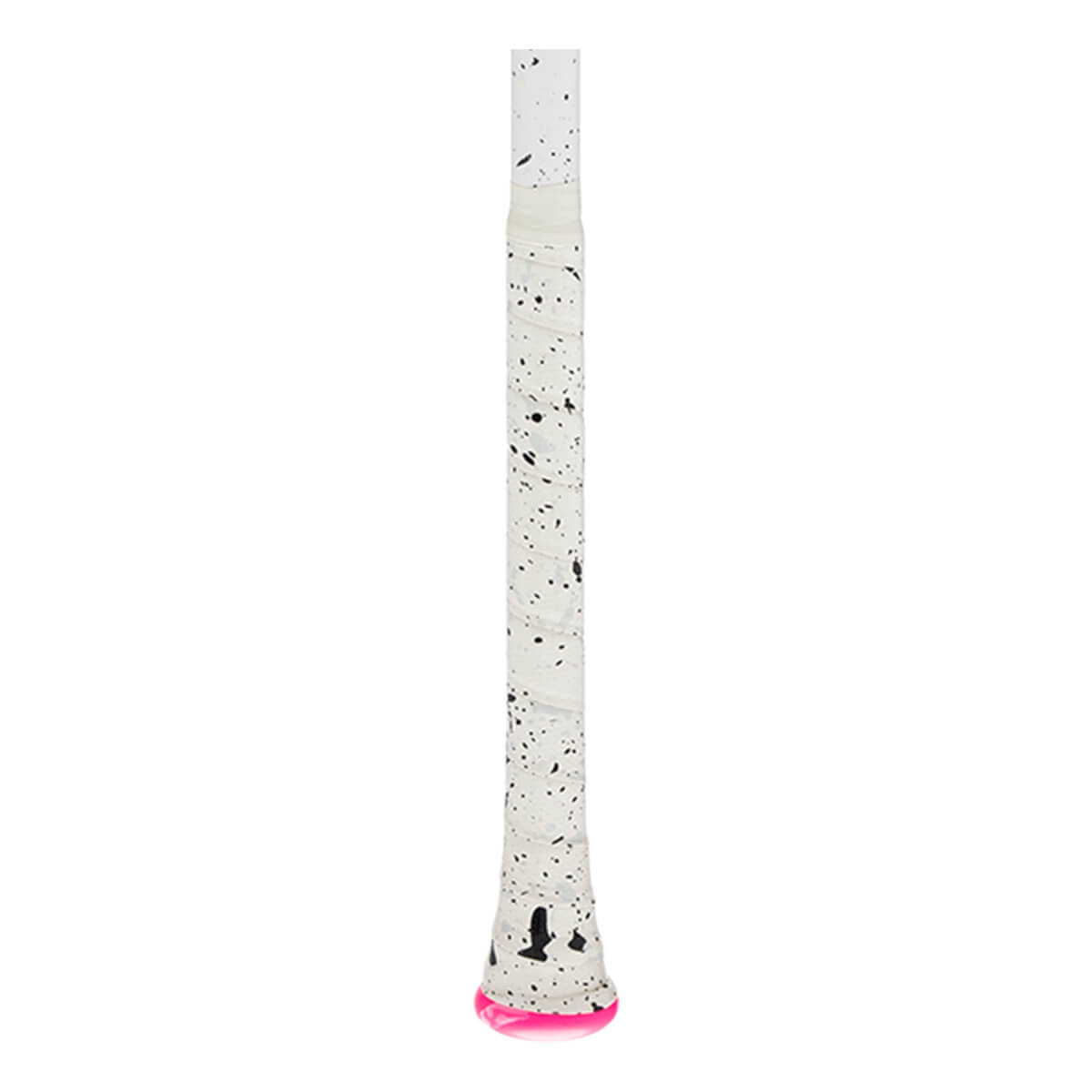 Side view of the COMBAT H1 baseball bat with a white speckled grip and a pink end cap.