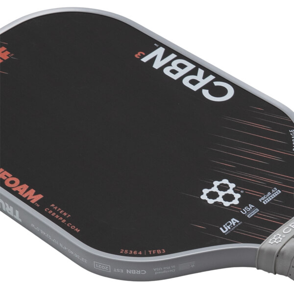 CRBN³ TruFoam Barrage Carbon Fiber Pickleball Paddle | JustPaddles.com