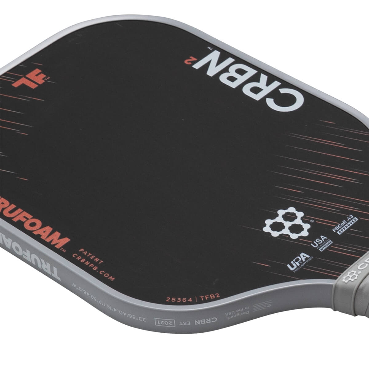 CRBN² TruFoam Barrage Carbon Fiber Pickleball Paddle | JustPaddles.com