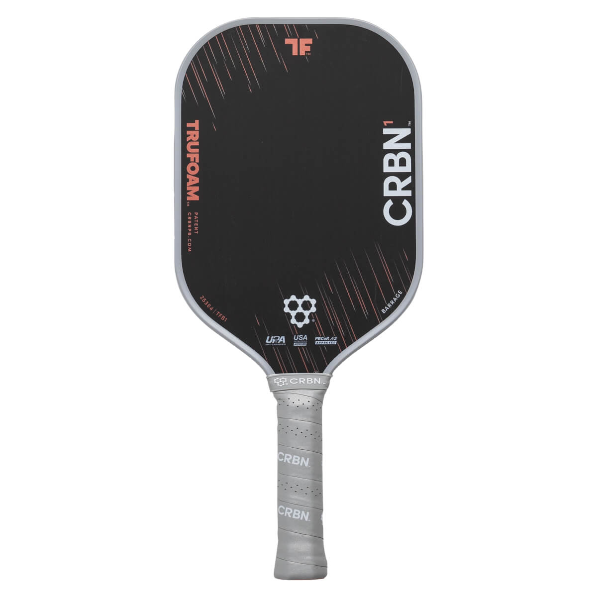 CRBN¹ TruFoam Barrage Carbon Fiber Pickleball Paddle | JustPaddles.com