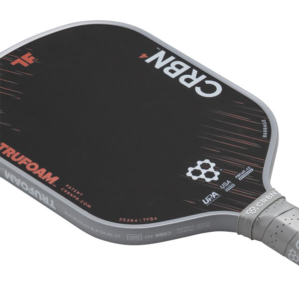 CRBN4 TruFoam Barrage Carbon Fiber Pickleball Paddle | JustPaddles.com