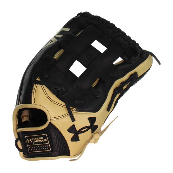 Under Armour Genuine Pro 12.75" Baseball Glove: UAFGGP-1275H Black/Cream: Image #389956