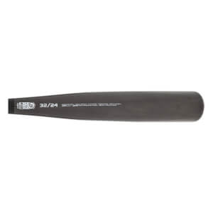 Top-down view of a gray baseball bat with 32/24 and USSSA branding.