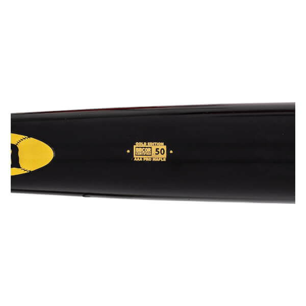 Baum Bat Gold Stock Pro Flared Maple Wood Baseball Bat: BBMFGSTKPRO-BK: Image #442476