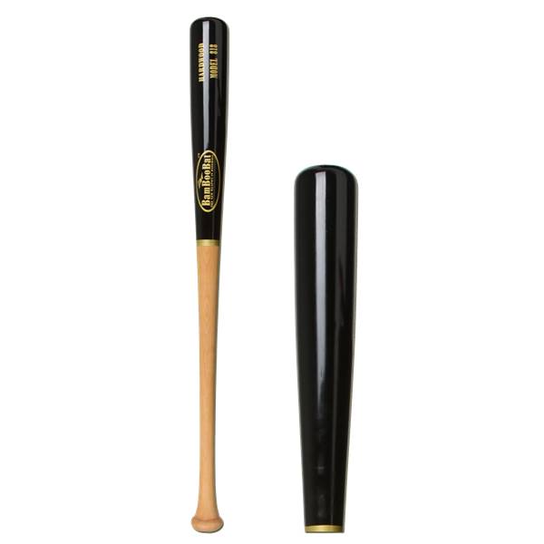 BamBooBat Asian Hard Wood Baseball Bat 818 Natural/Black Adult