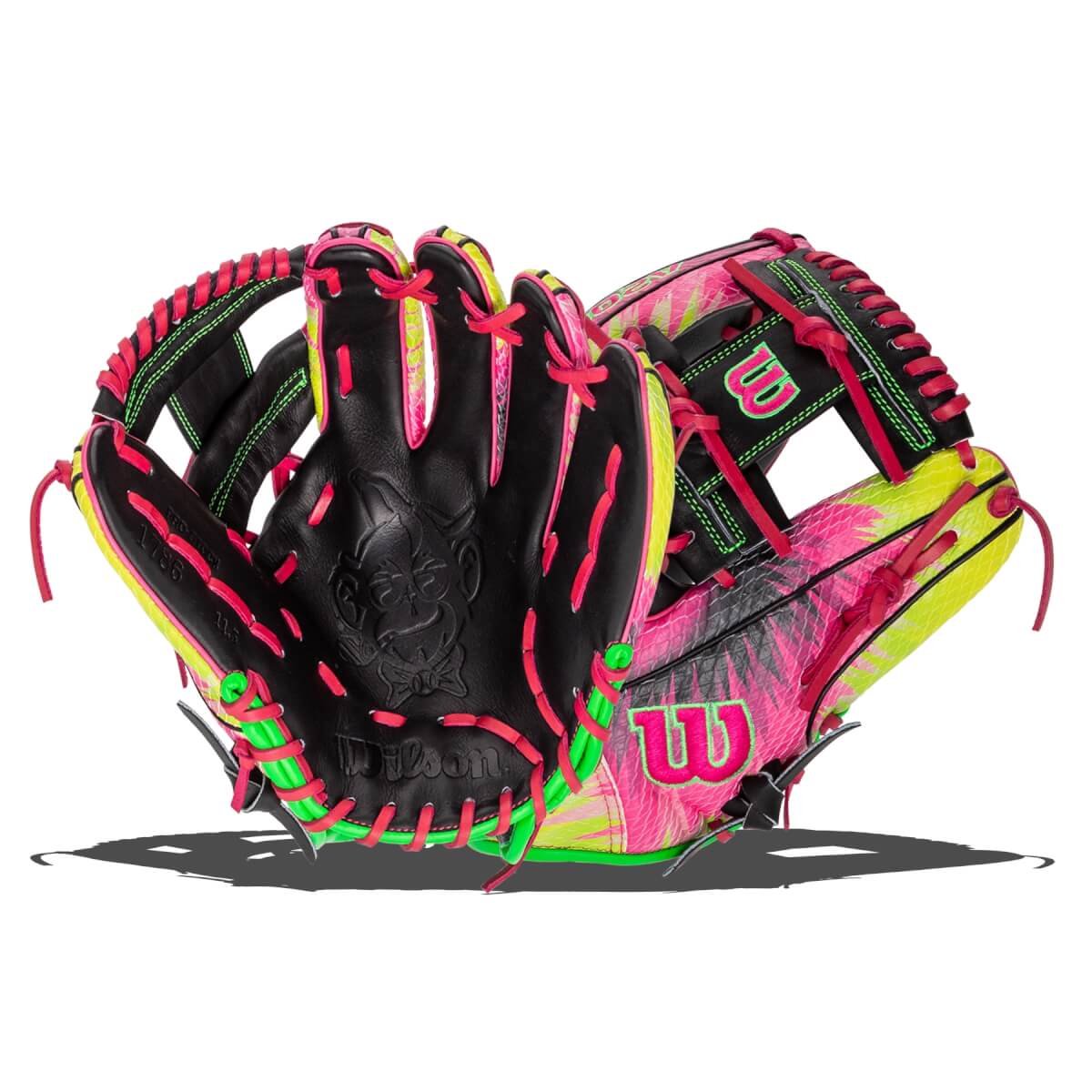 Wilson A2000 Super SnakeSkin 1786 Party Animals Tie Dye 11.5" Baseball Glove: WBW102223115: Image #453962