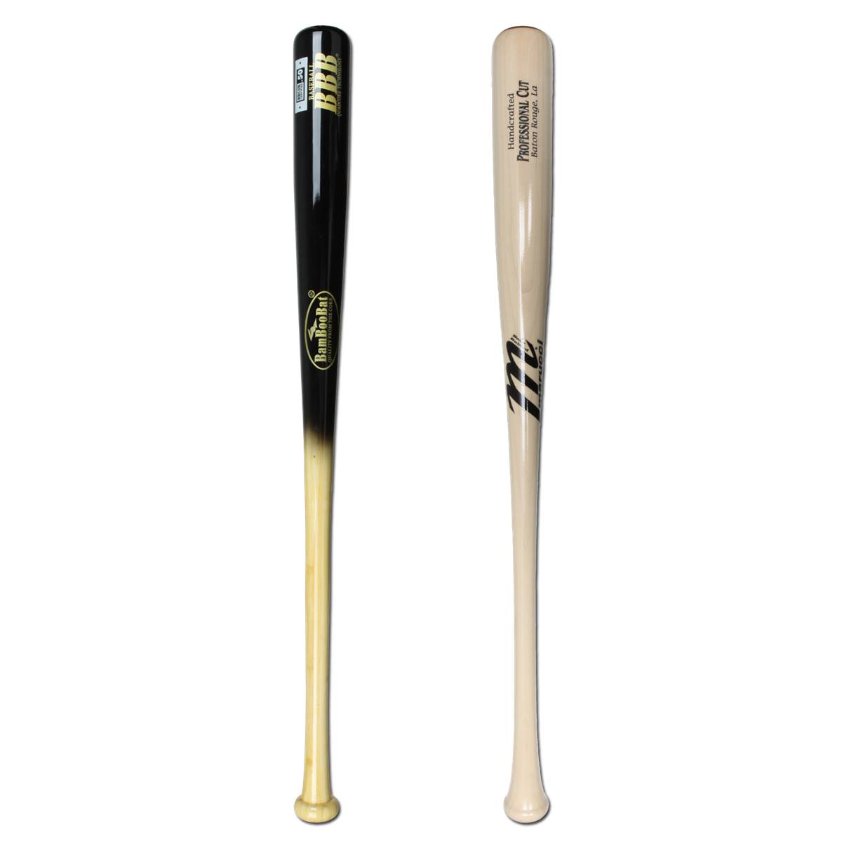 Bat Pack BamBooBat Bamboo Wood and Marucci Pro Cut Maple Wood Baseball
