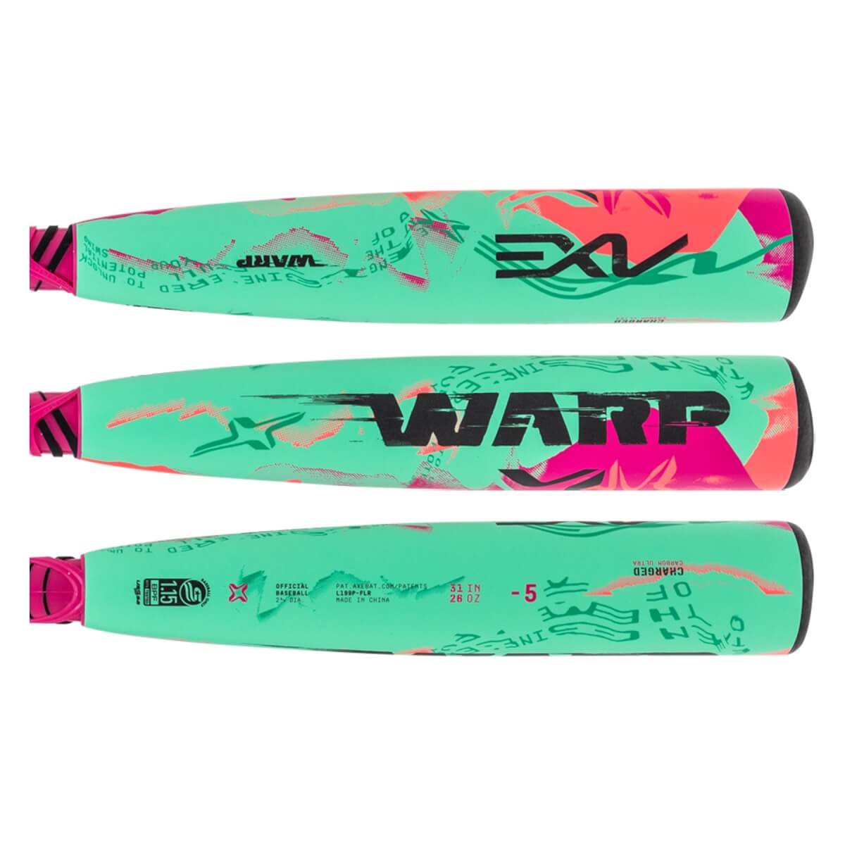 Axe Warp -5 USSSA Baseball Bat: L199P-FLR: Image #454500