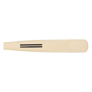 Side view of a cream baseball bat with black WARSTIC text and double black lines.