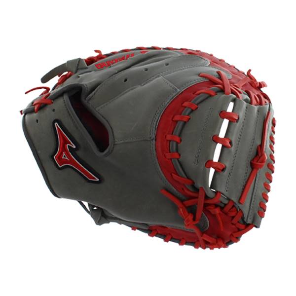 Mizuno MVP Prime SE Catchers Mitt: GXC50PSE4- Smoke/Red: Image #309153