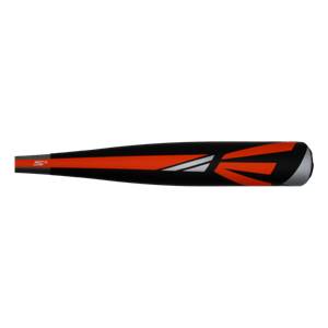 Side view of a black baseball bat with orange and white Easton branding and an S3 logo.